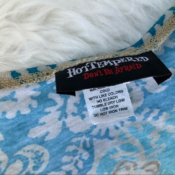 2000s vintage  cute turquoise shirt y2k 90s - Picture 2 of 5